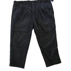 Canyon Ridge Pants Mens Corduroy Size 56/32 Black 100% Cotton Dressy Pants